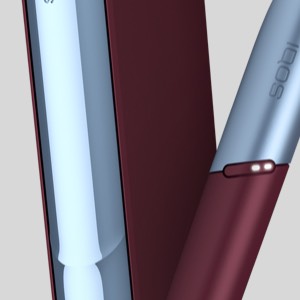 IQOS 3 DUO em Vermelho Geada e dispositivo em Azul Glaciar