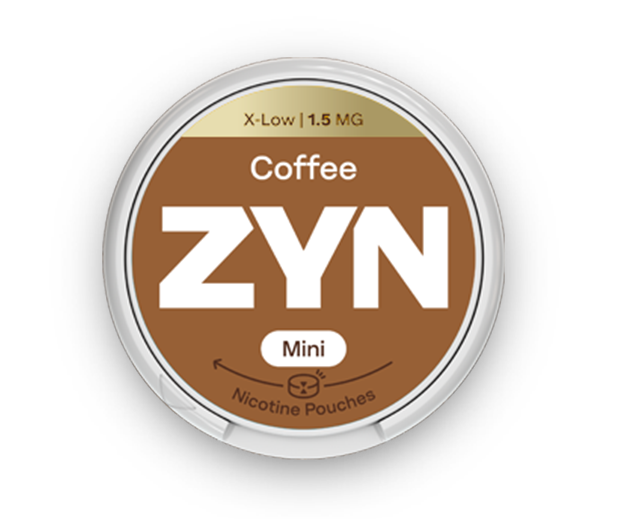 ZYN ESPRESSINO Mini - white and brown nicotine pouch can