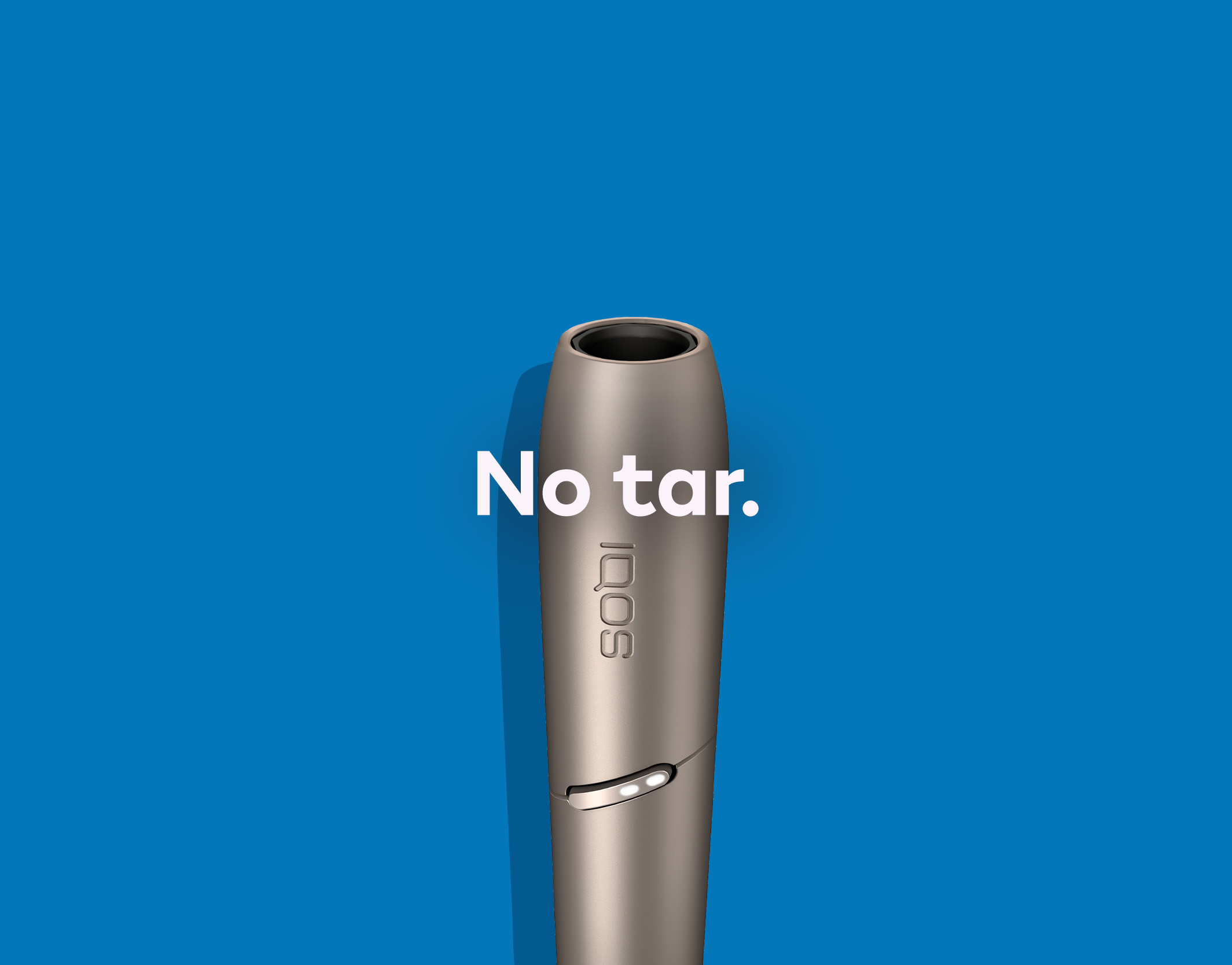 Cigarette filter with brown combustion stains compared to IQOS 3 DUO holder