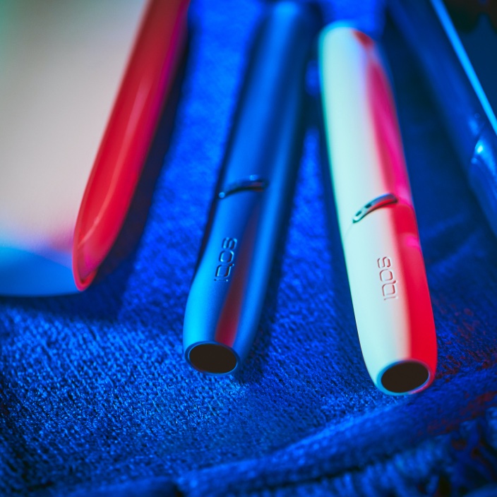 Stellar blue and white IQOS 3 DUO holders