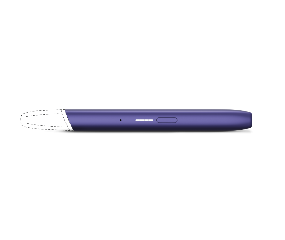 Dispositivo veev one roxo edição limitada, visto de lado deitado. main