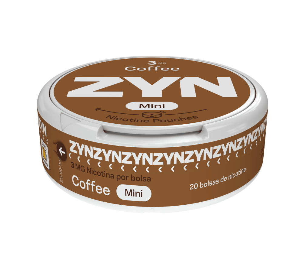 Vista frontal da base e topo de uma embalagem de ZYN Coffee Mini 3 MG. main