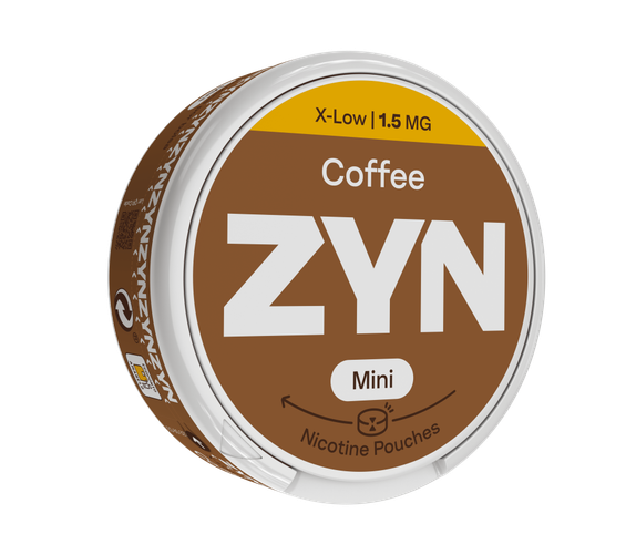 Embalagem de ZYN Coffee X-Low Mini 1,5 MG orientada para a direita. main