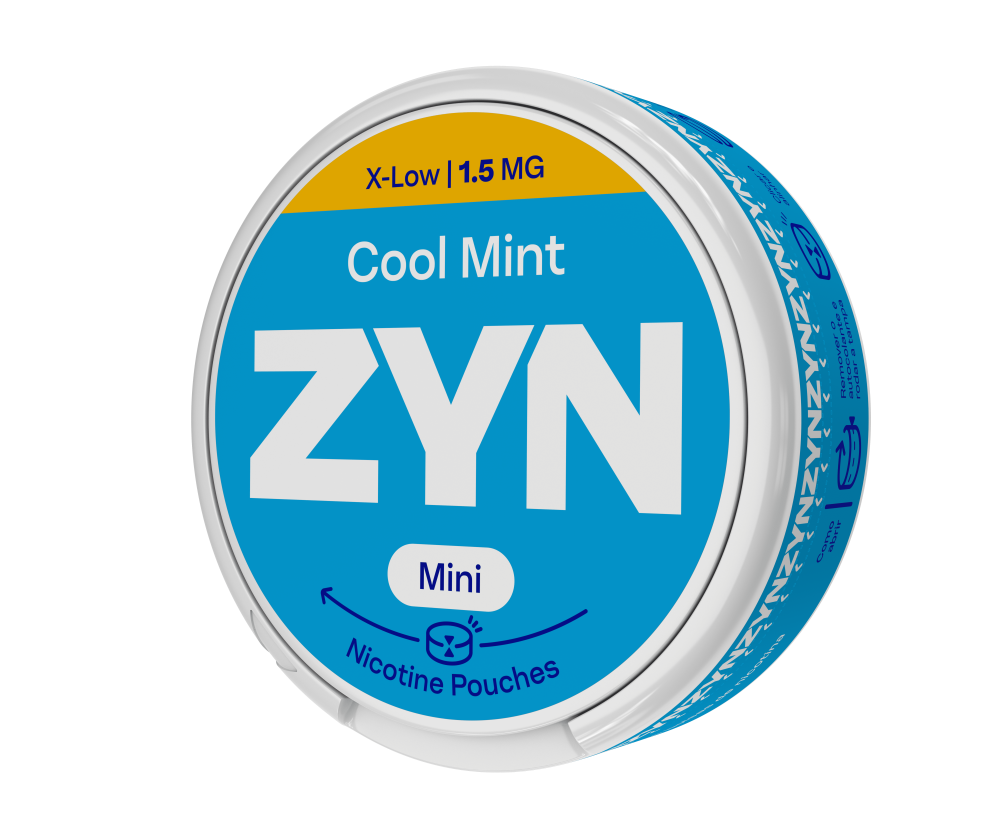 Embalagem de ZYN Cool Mint X-Low Mini 1,5 MG orientada para a esquerda. main
