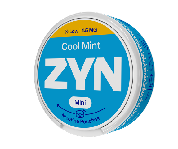 Embalagem de ZYN Cool Mint X-Low Mini 1,5 MG orientada para a esquerda. main