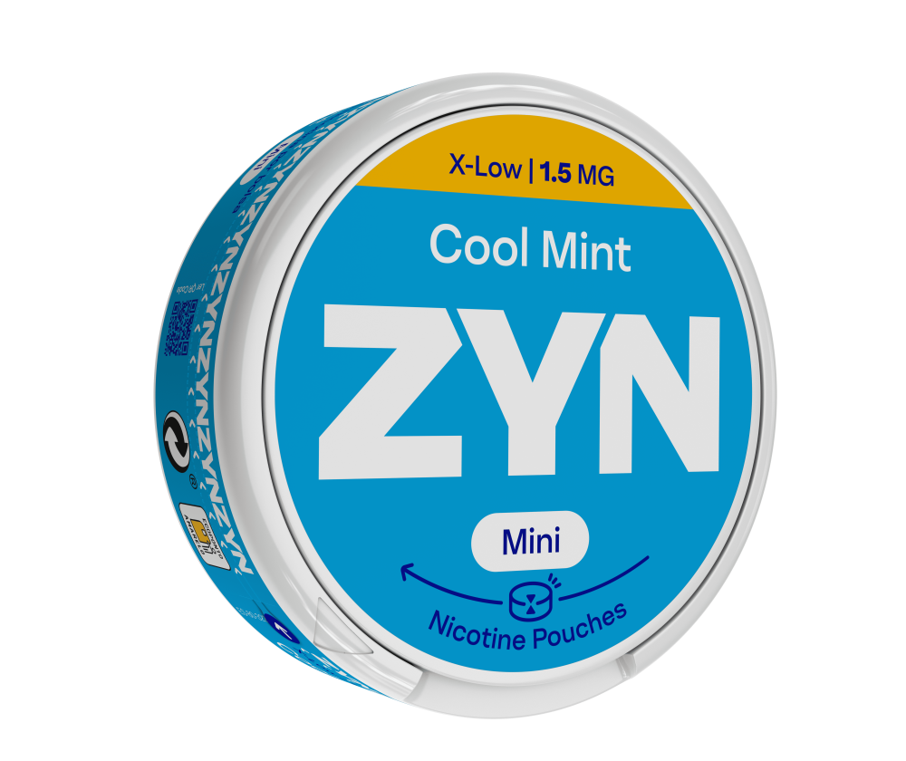 Embalagem de ZYN Cool Mint X-Low Mini 1,5 MG orientada para a direita. main