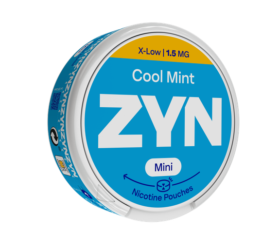 Embalagem de ZYN Cool Mint X-Low Mini 1,5 MG orientada para a direita. main