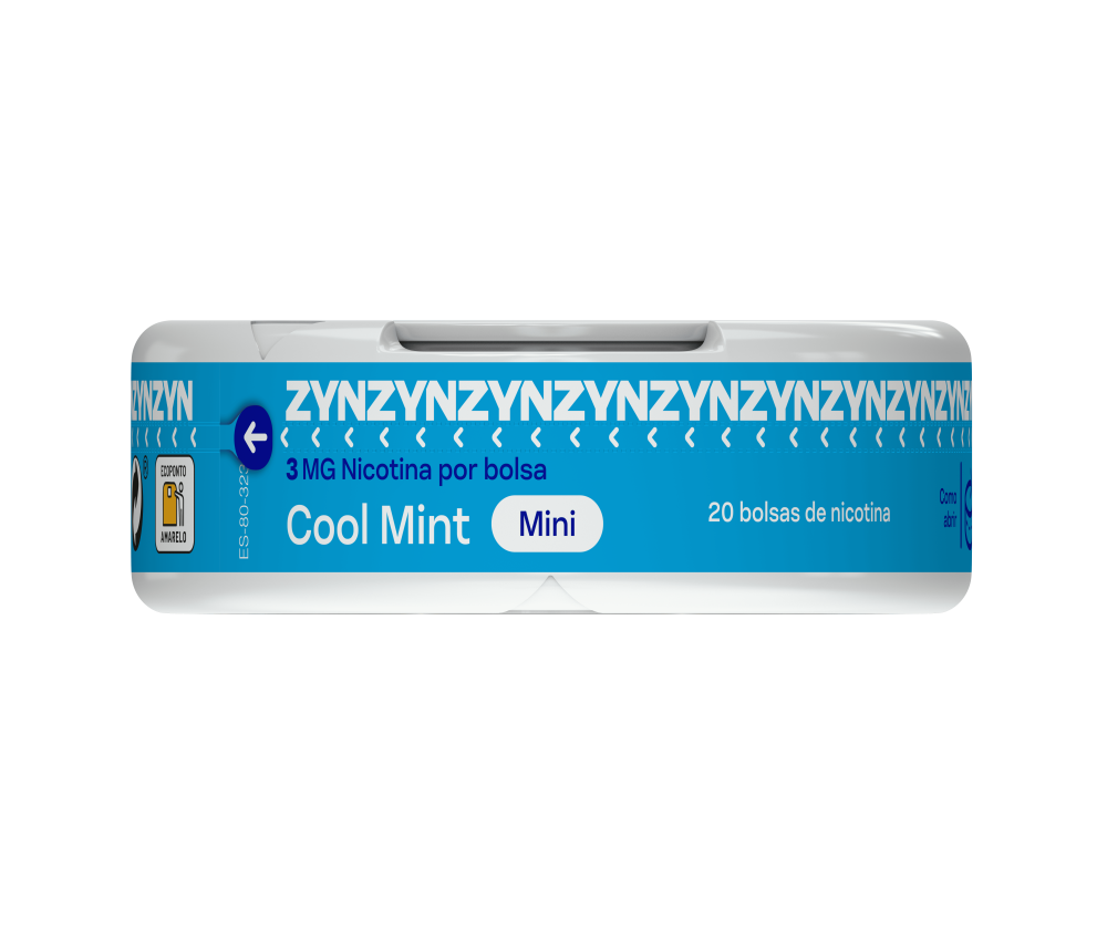 Vista frontal da base de uma embalagem de ZYN Cool Mint Mini 3 MG. main