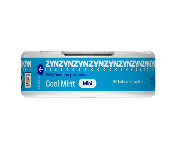 Vista frontal da base de uma embalagem de ZYN Cool Mint Mini 6 MG. main