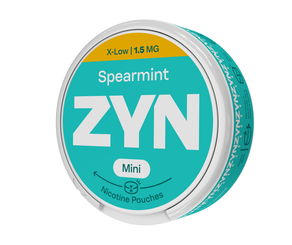Embalagem de ZYN Spearmint X-Low Mini 1,5 MG orientada para a esquerda. main