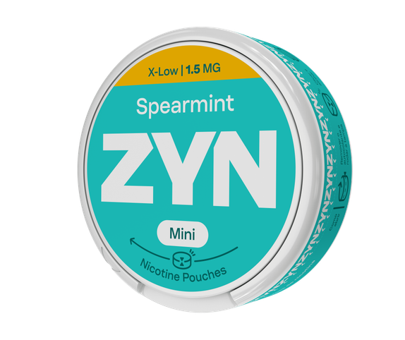 Embalagem de ZYN Spearmint X-Low Mini 1,5 MG orientada para a esquerda. main