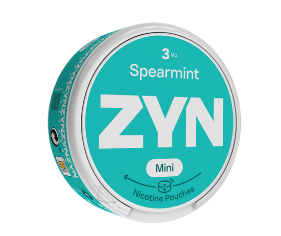 Embalagem de ZYN Spearmint Mini 3 MG orientada para a direita. main