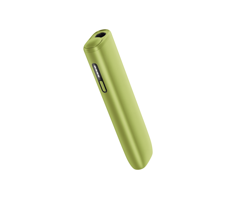Dispositivo IQOS ILUMA i ONE Verde, na vertical, orientado para a esquerda