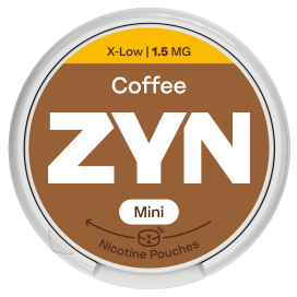 Embalagem de ZYN Coffee X-Low Mini 1,5 MG.