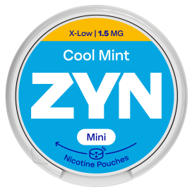 Embalagem de ZYN Cool Mint X-Low Mini 1,5 MG.