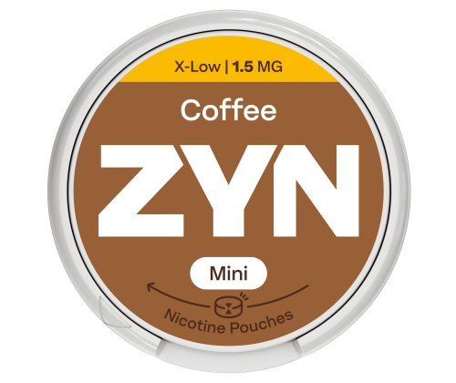 Embalagem de ZYN Coffee X-Low Mini 1,5 MG.