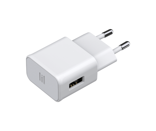 Uma imagem de um adaptador de tomada branco lil ez